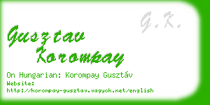 gusztav korompay business card